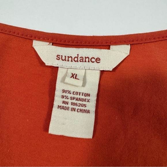 Sundance V Neck Ruched Tank Top Orange - Picture 3 of 5